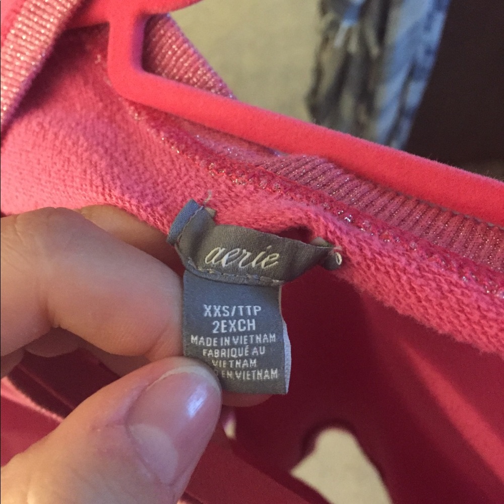 Pink long sleeve top from American Eagle.